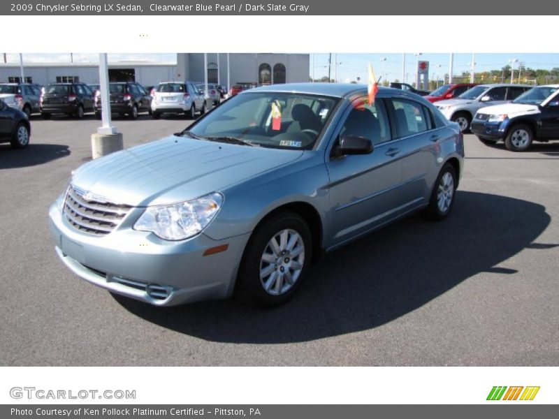 Clearwater Blue Pearl / Dark Slate Gray 2009 Chrysler Sebring LX Sedan