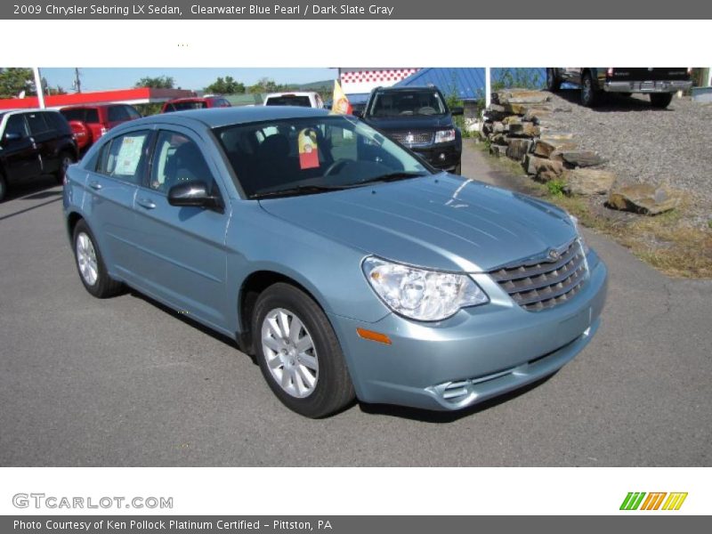 Clearwater Blue Pearl / Dark Slate Gray 2009 Chrysler Sebring LX Sedan