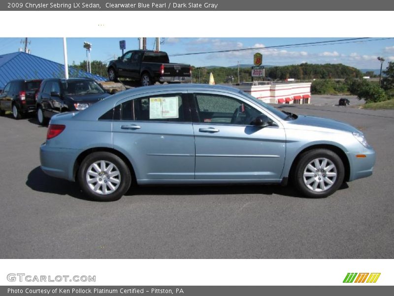 Clearwater Blue Pearl / Dark Slate Gray 2009 Chrysler Sebring LX Sedan