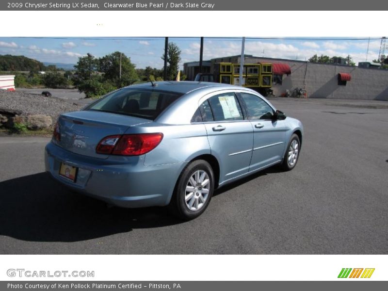 Clearwater Blue Pearl / Dark Slate Gray 2009 Chrysler Sebring LX Sedan
