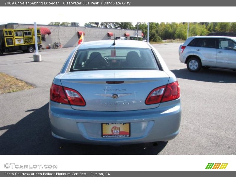 Clearwater Blue Pearl / Dark Slate Gray 2009 Chrysler Sebring LX Sedan