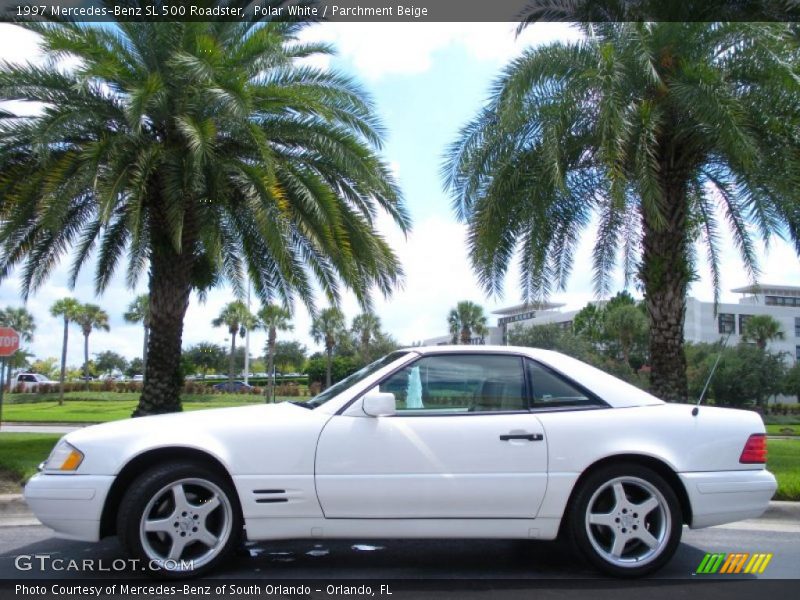 Polar White / Parchment Beige 1997 Mercedes-Benz SL 500 Roadster
