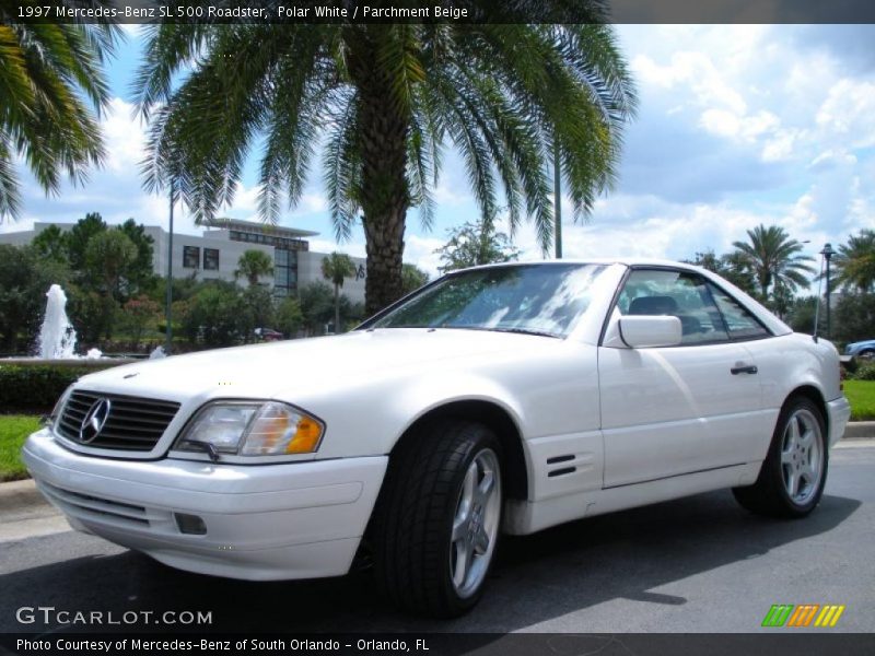 Polar White / Parchment Beige 1997 Mercedes-Benz SL 500 Roadster