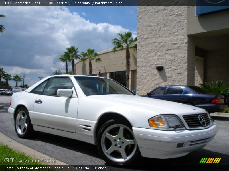 Polar White / Parchment Beige 1997 Mercedes-Benz SL 500 Roadster