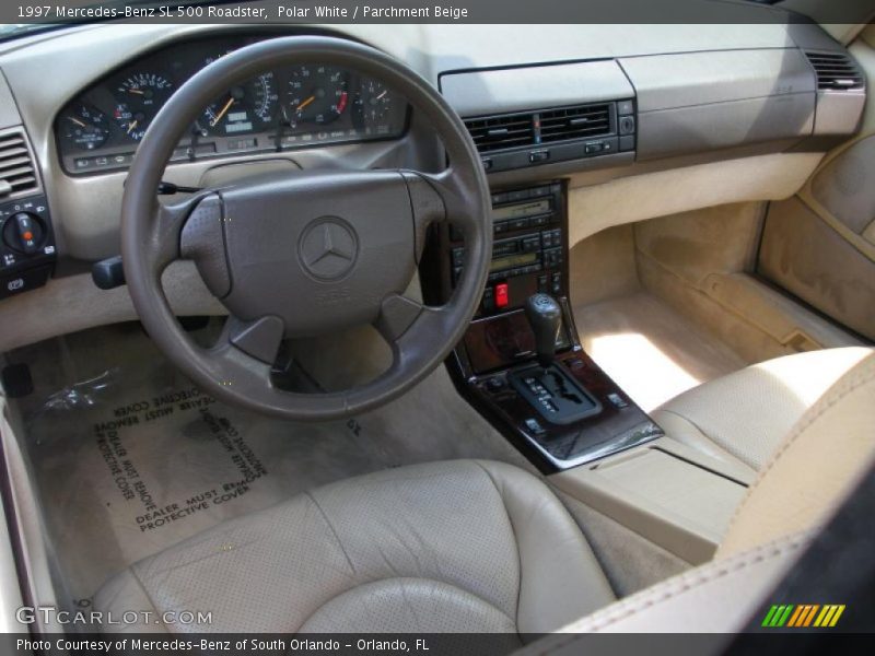 Polar White / Parchment Beige 1997 Mercedes-Benz SL 500 Roadster