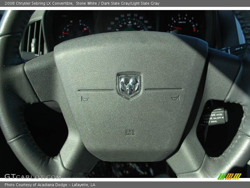 Stone White / Dark Slate Gray/Light Slate Gray 2008 Chrysler Sebring LX Convertible