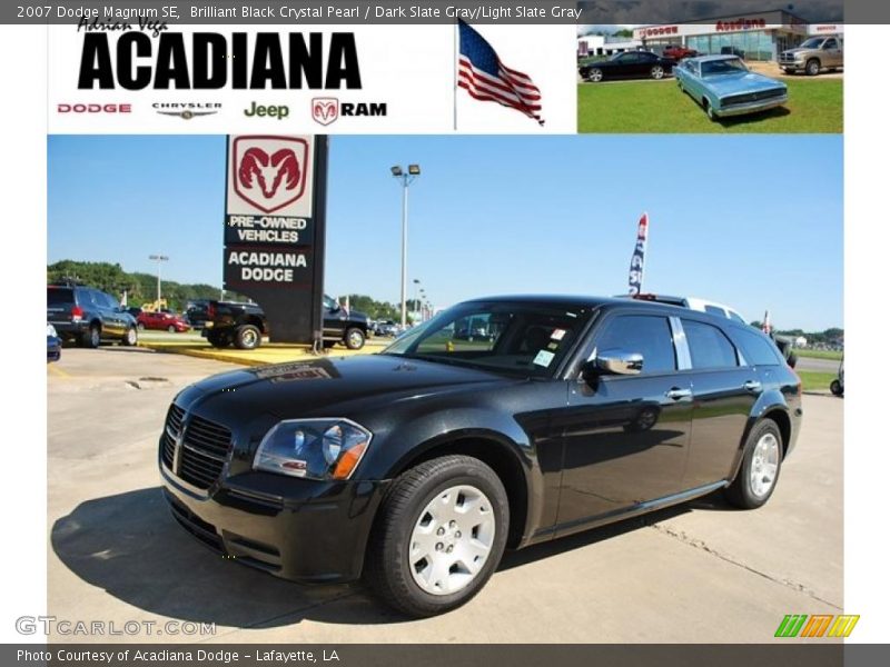 Brilliant Black Crystal Pearl / Dark Slate Gray/Light Slate Gray 2007 Dodge Magnum SE