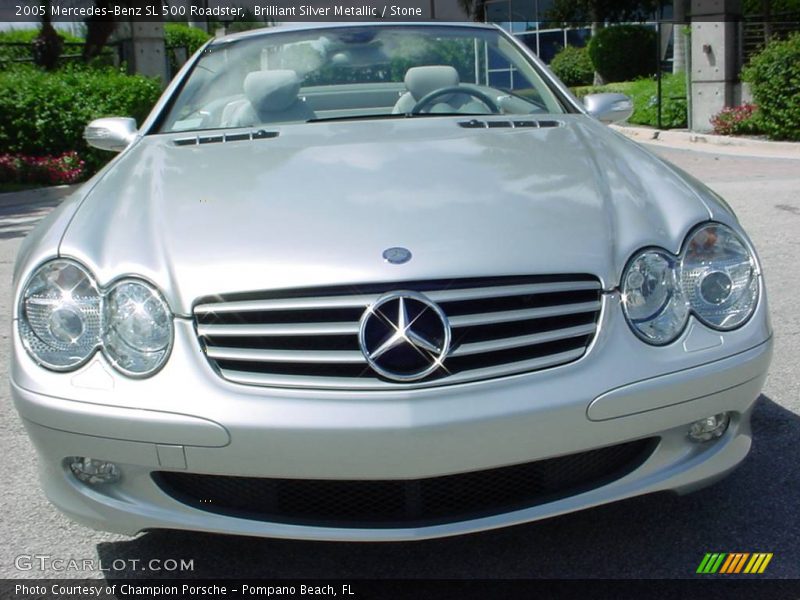 Brilliant Silver Metallic / Stone 2005 Mercedes-Benz SL 500 Roadster