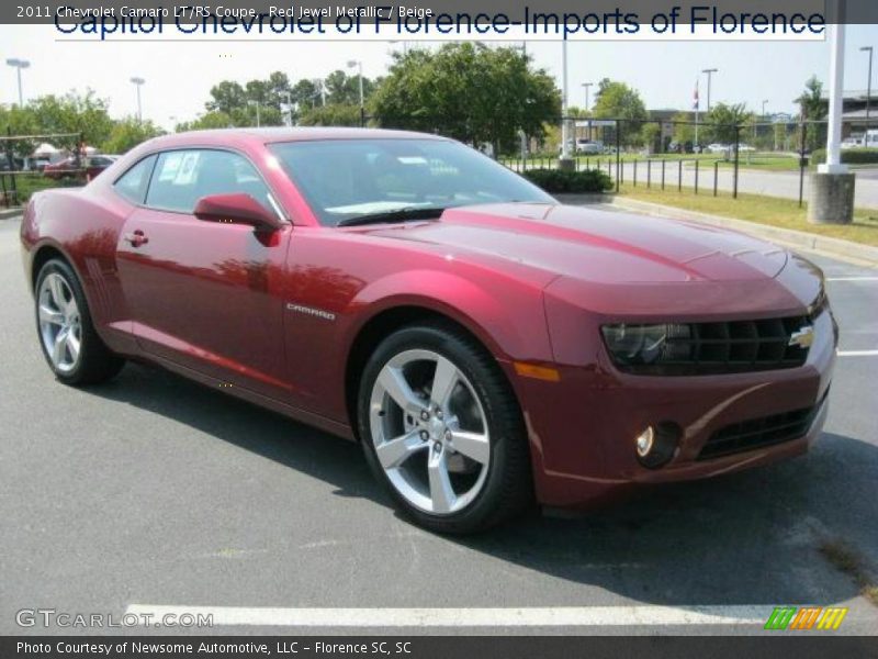 Red Jewel Metallic / Beige 2011 Chevrolet Camaro LT/RS Coupe
