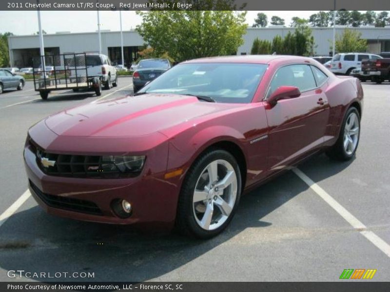 Red Jewel Metallic / Beige 2011 Chevrolet Camaro LT/RS Coupe