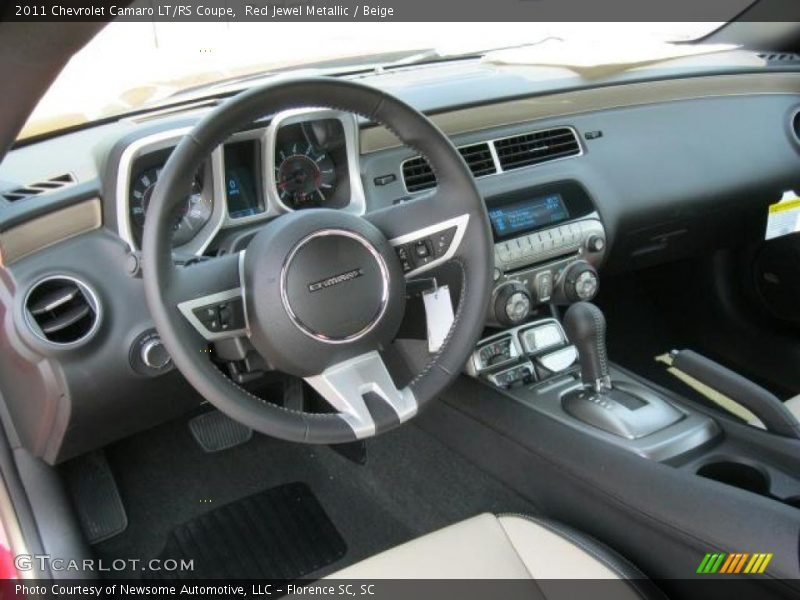 Red Jewel Metallic / Beige 2011 Chevrolet Camaro LT/RS Coupe