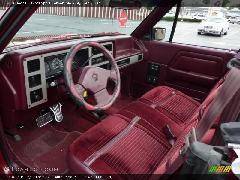 Red Interior - 1989 Dakota Sport Convertible 4x4 