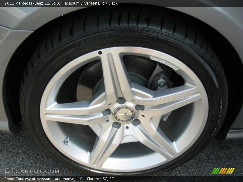 Palladium Silver Metallic / Black 2011 Mercedes-Benz CLS 550