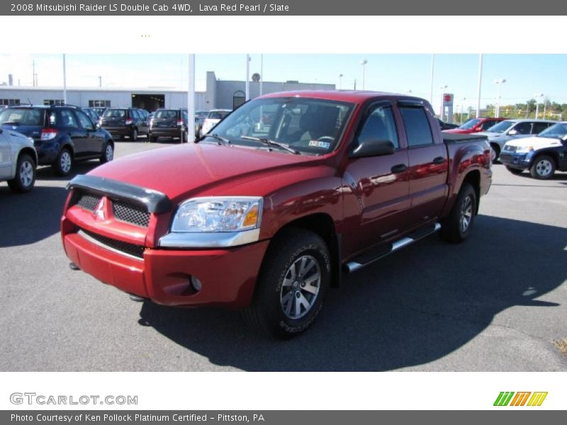 Lava Red Pearl / Slate 2008 Mitsubishi Raider LS Double Cab 4WD