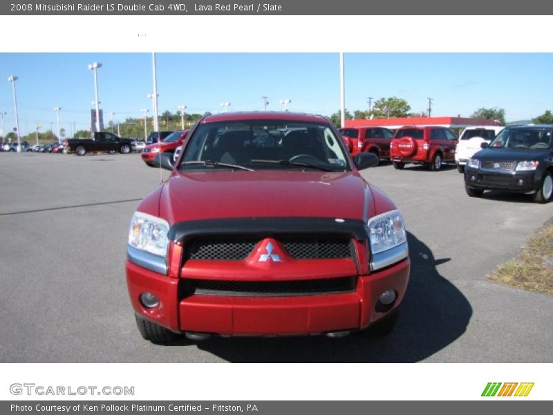 Lava Red Pearl / Slate 2008 Mitsubishi Raider LS Double Cab 4WD