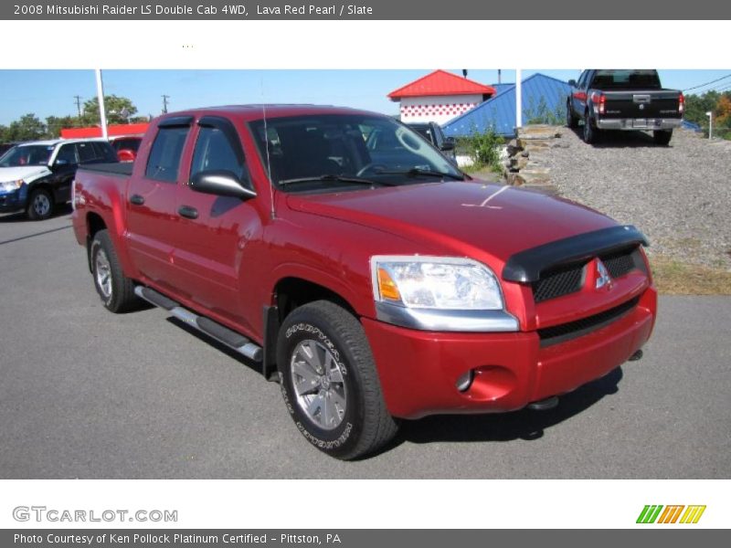 Lava Red Pearl / Slate 2008 Mitsubishi Raider LS Double Cab 4WD
