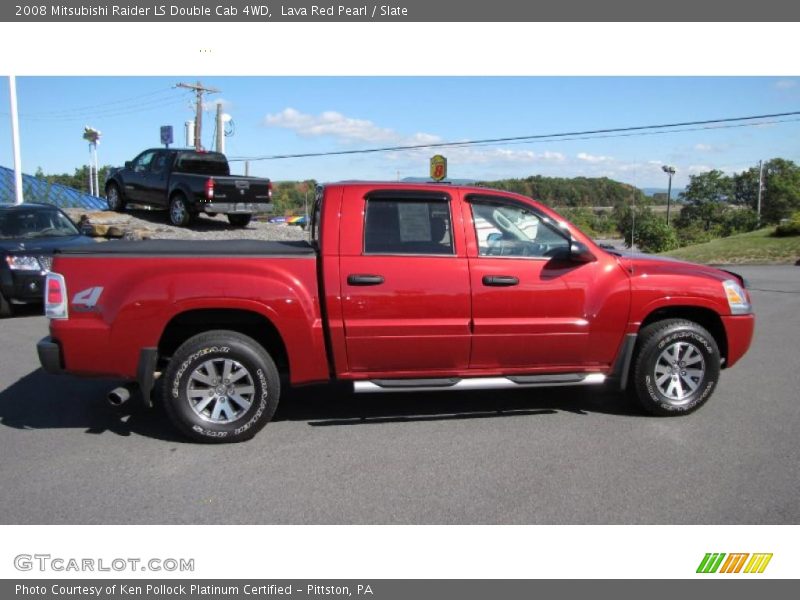 Lava Red Pearl / Slate 2008 Mitsubishi Raider LS Double Cab 4WD