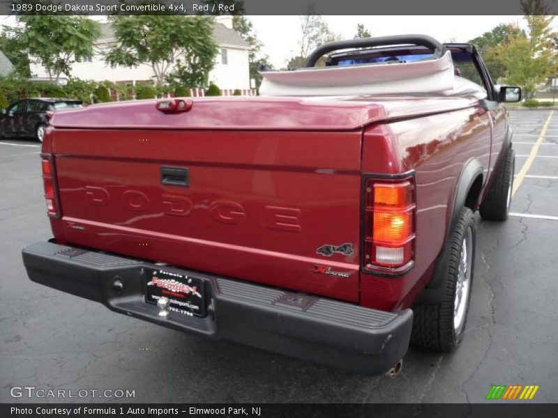 Red / Red 1989 Dodge Dakota Sport Convertible 4x4