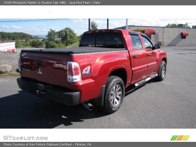 Lava Red Pearl / Slate 2008 Mitsubishi Raider LS Double Cab 4WD