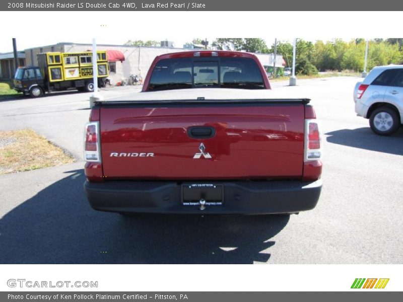 Lava Red Pearl / Slate 2008 Mitsubishi Raider LS Double Cab 4WD