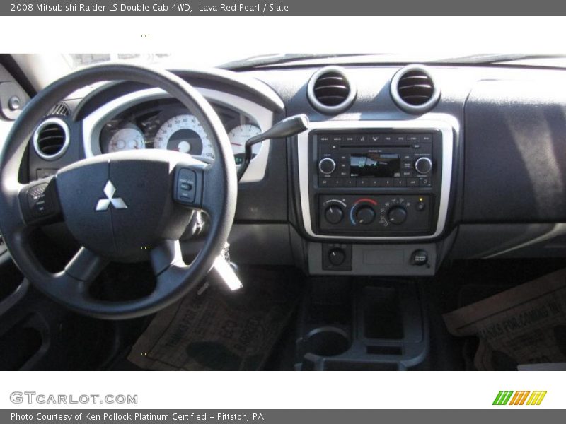 Lava Red Pearl / Slate 2008 Mitsubishi Raider LS Double Cab 4WD