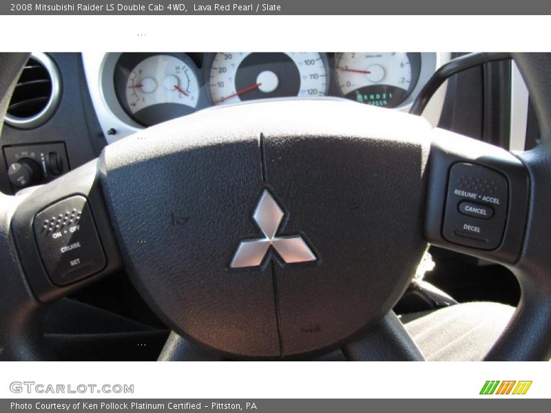 Lava Red Pearl / Slate 2008 Mitsubishi Raider LS Double Cab 4WD
