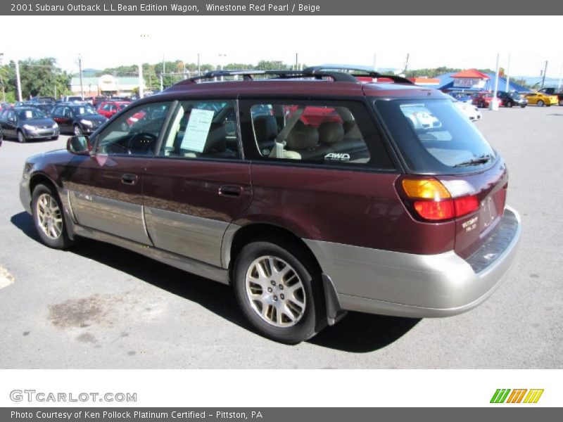Winestone Red Pearl / Beige 2001 Subaru Outback L.L.Bean Edition Wagon