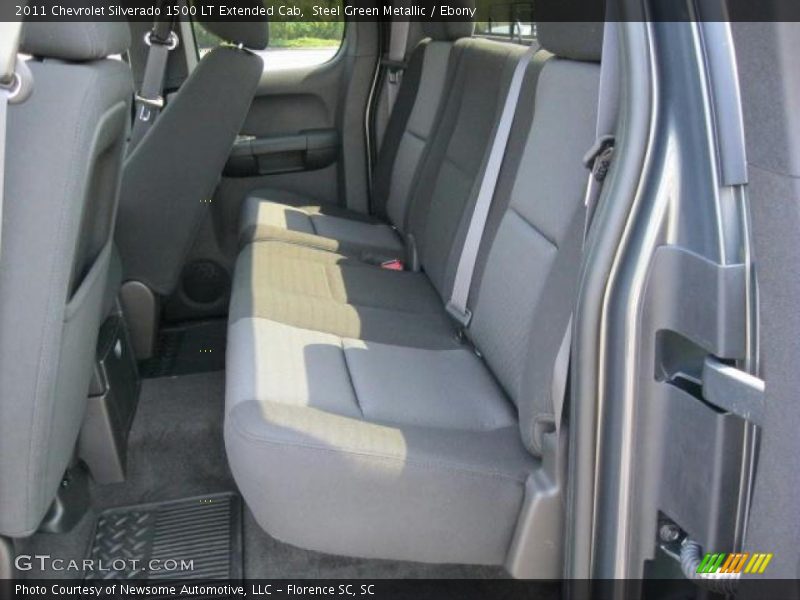 Steel Green Metallic / Ebony 2011 Chevrolet Silverado 1500 LT Extended Cab