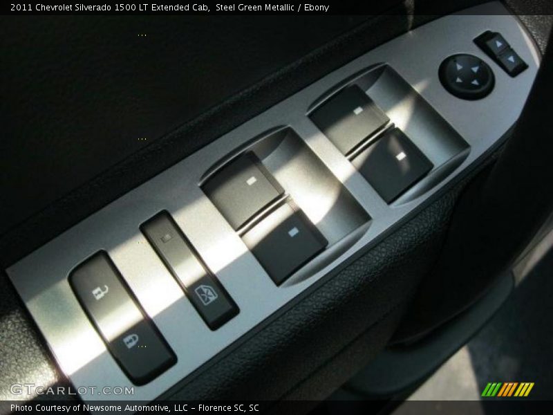 Steel Green Metallic / Ebony 2011 Chevrolet Silverado 1500 LT Extended Cab