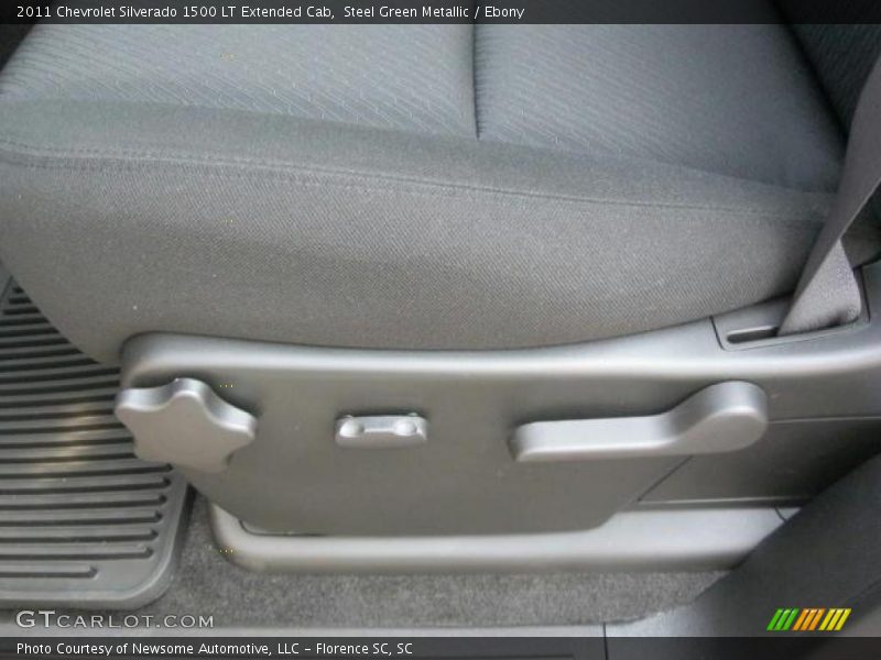 Steel Green Metallic / Ebony 2011 Chevrolet Silverado 1500 LT Extended Cab