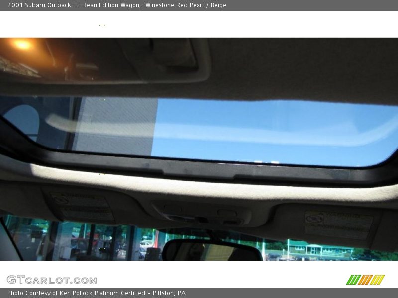 Winestone Red Pearl / Beige 2001 Subaru Outback L.L.Bean Edition Wagon