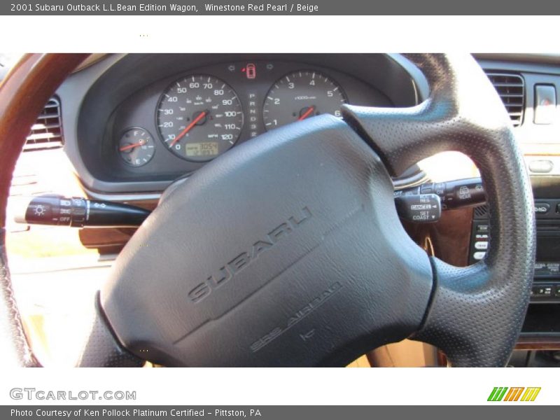 Winestone Red Pearl / Beige 2001 Subaru Outback L.L.Bean Edition Wagon