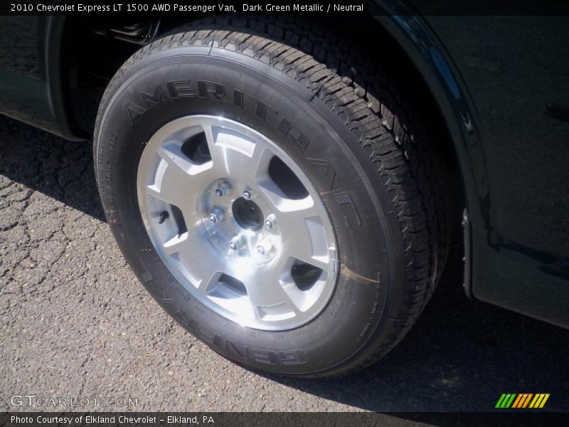 Dark Green Metallic / Neutral 2010 Chevrolet Express LT 1500 AWD Passenger Van