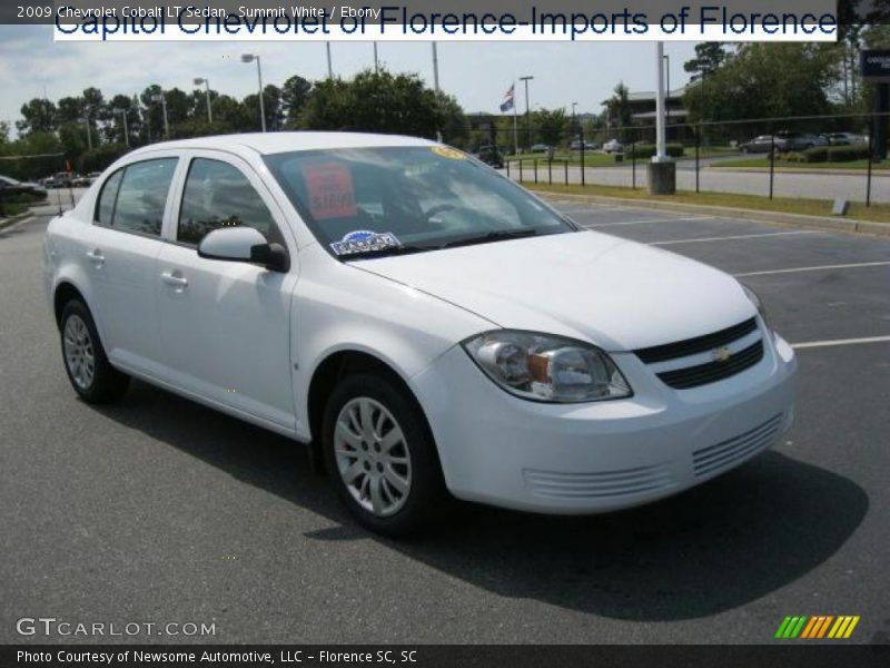 Summit White / Ebony 2009 Chevrolet Cobalt LT Sedan