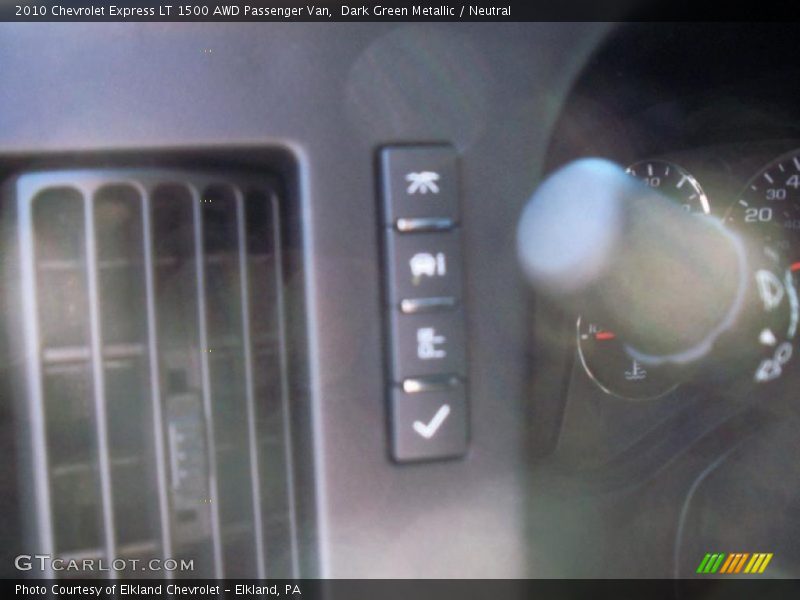 Dark Green Metallic / Neutral 2010 Chevrolet Express LT 1500 AWD Passenger Van