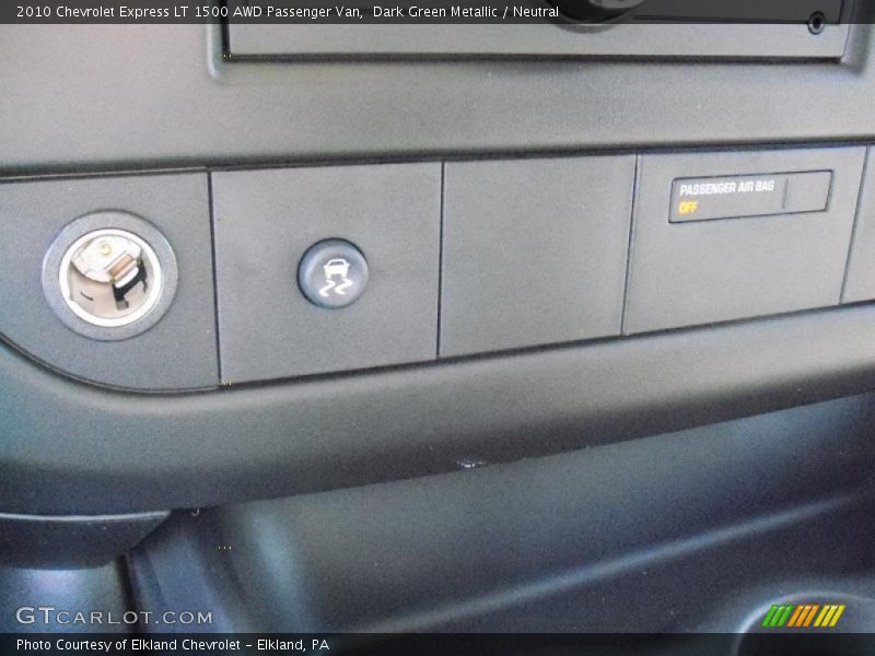 Dark Green Metallic / Neutral 2010 Chevrolet Express LT 1500 AWD Passenger Van
