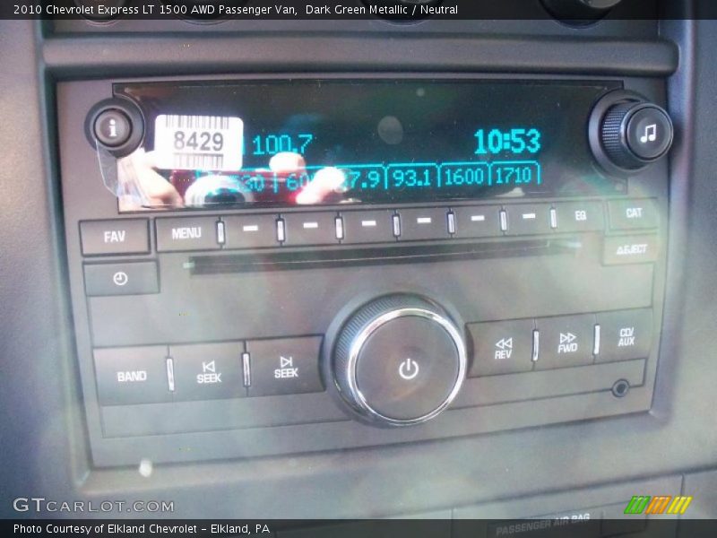 Dark Green Metallic / Neutral 2010 Chevrolet Express LT 1500 AWD Passenger Van