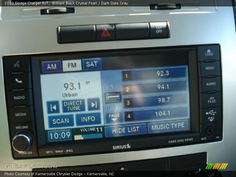Brilliant Black Crystal Pearl / Dark Slate Gray 2010 Dodge Charger R/T