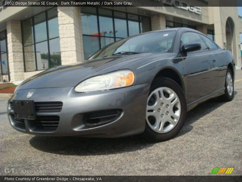 Dark Titanium Metallic / Dark Slate Gray 2002 Dodge Stratus SE Coupe