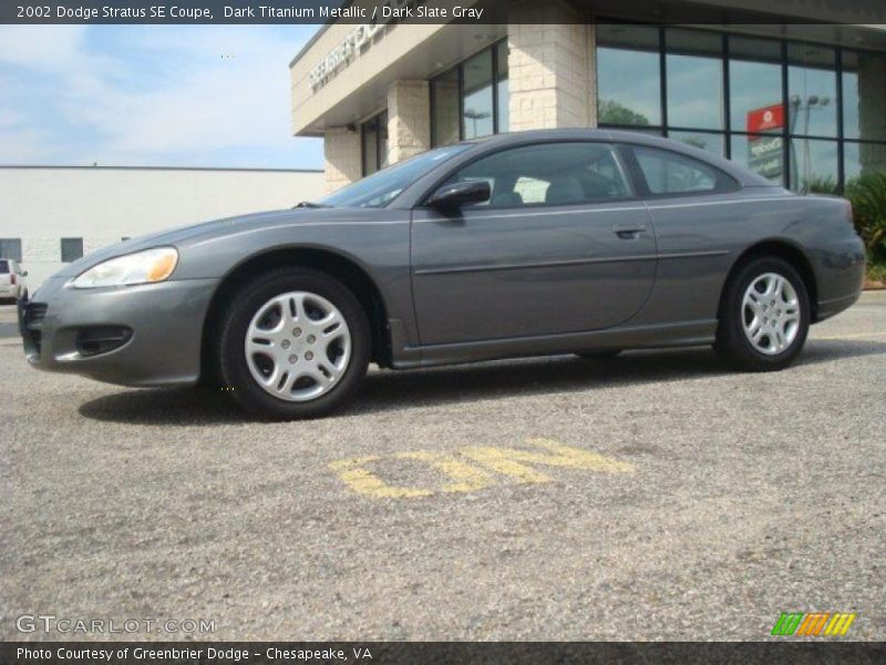 Dark Titanium Metallic / Dark Slate Gray 2002 Dodge Stratus SE Coupe