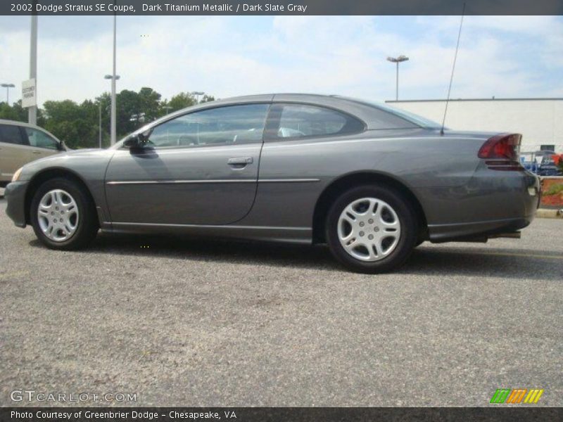 Dark Titanium Metallic / Dark Slate Gray 2002 Dodge Stratus SE Coupe