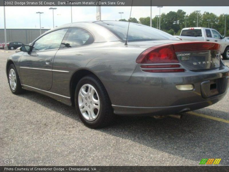 Dark Titanium Metallic / Dark Slate Gray 2002 Dodge Stratus SE Coupe