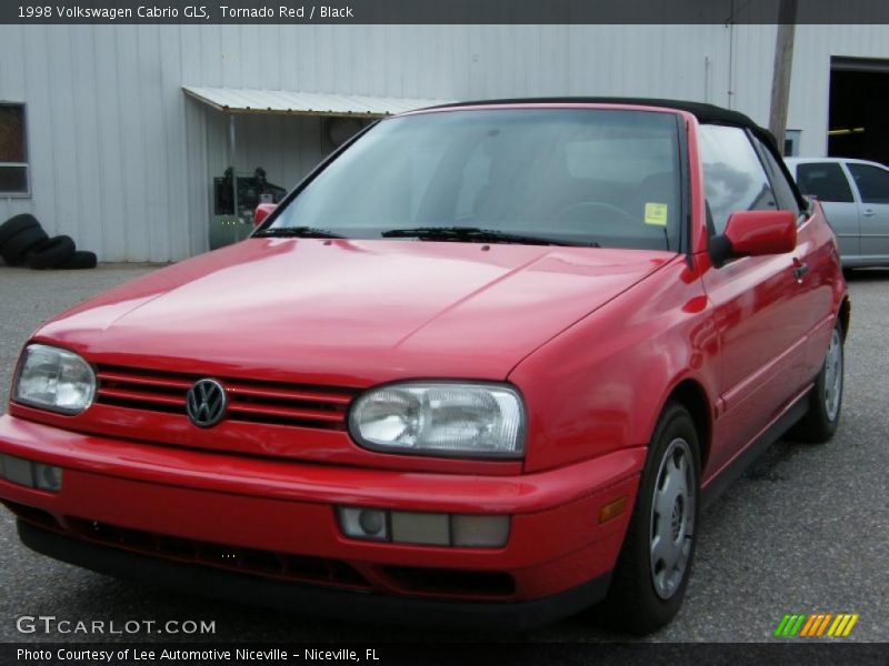 Tornado Red / Black 1998 Volkswagen Cabrio GLS