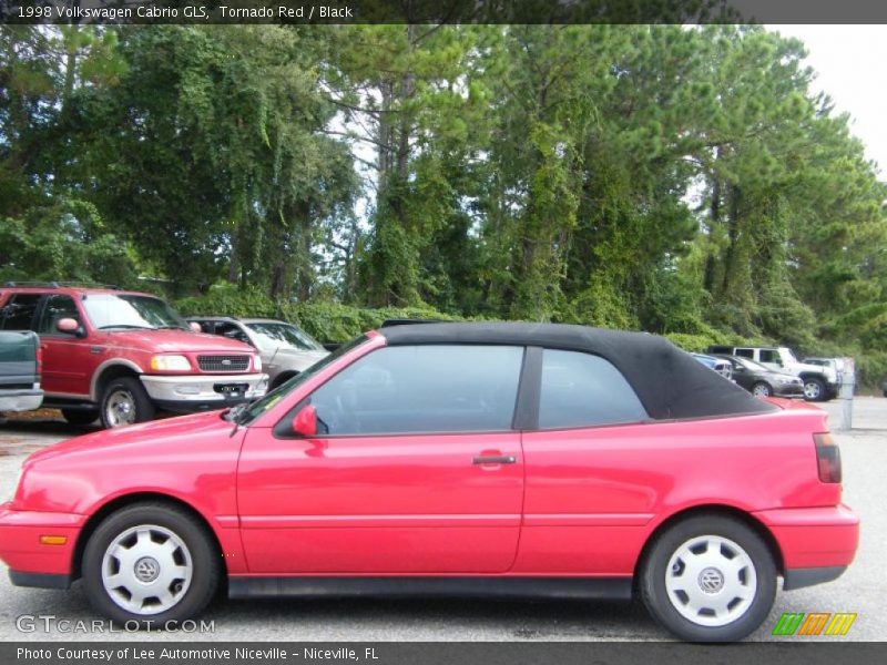Tornado Red / Black 1998 Volkswagen Cabrio GLS