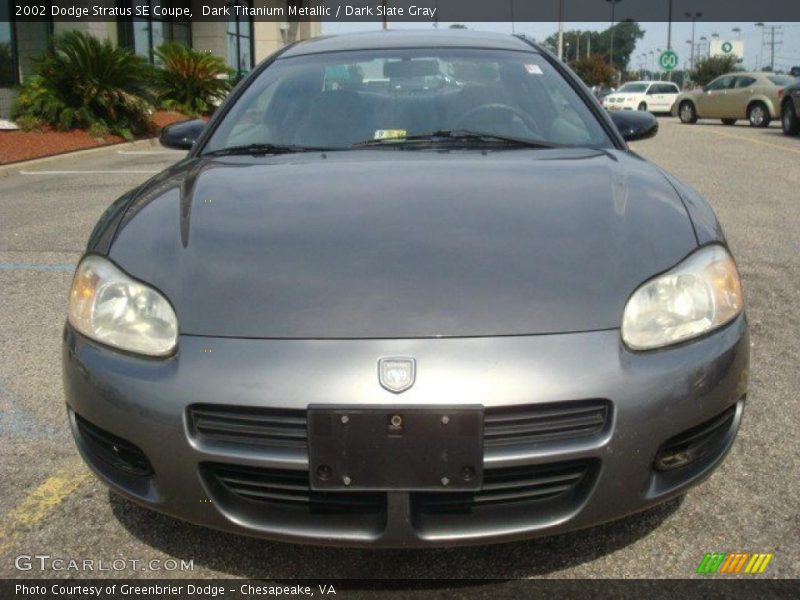 Dark Titanium Metallic / Dark Slate Gray 2002 Dodge Stratus SE Coupe