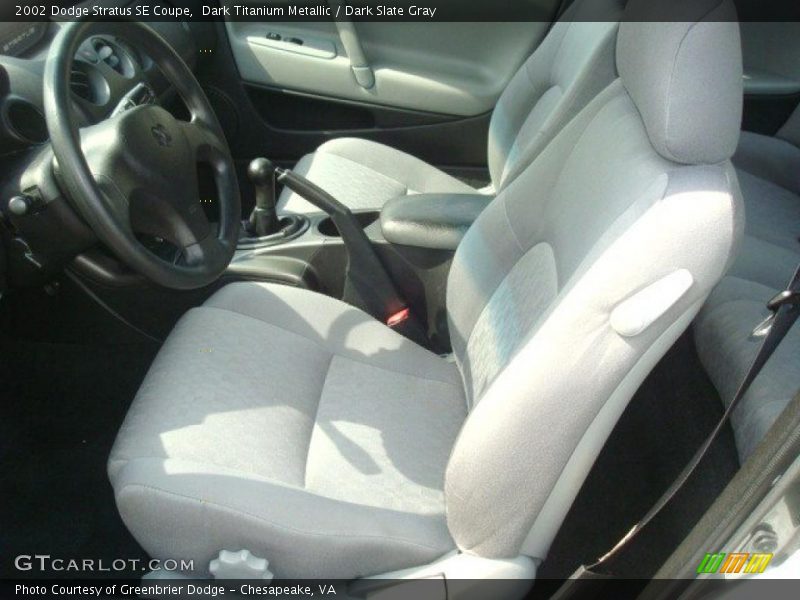Dark Titanium Metallic / Dark Slate Gray 2002 Dodge Stratus SE Coupe