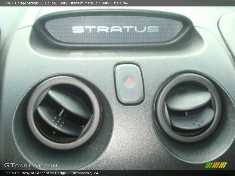 Dark Titanium Metallic / Dark Slate Gray 2002 Dodge Stratus SE Coupe