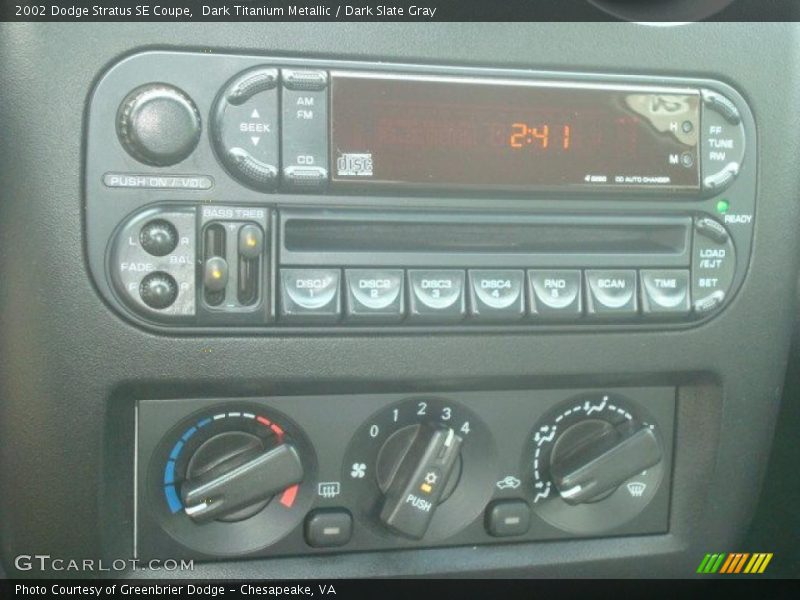 Dark Titanium Metallic / Dark Slate Gray 2002 Dodge Stratus SE Coupe