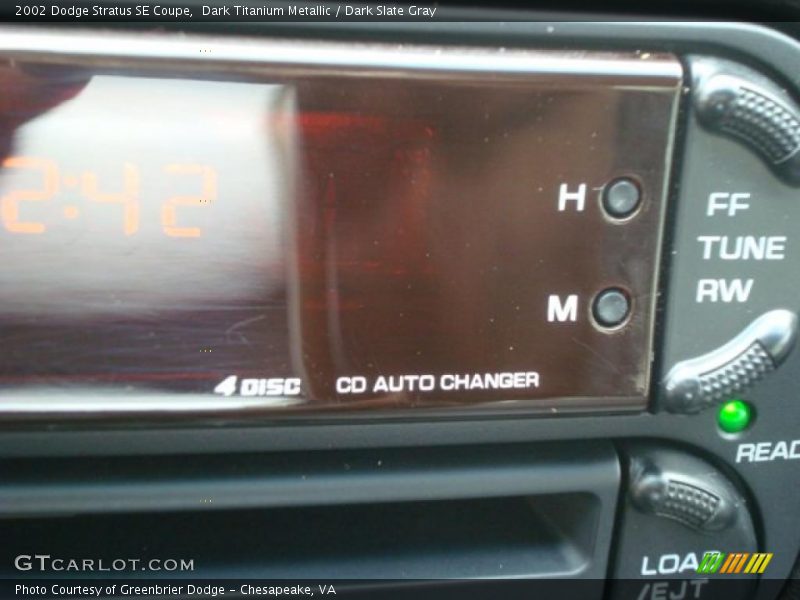 Dark Titanium Metallic / Dark Slate Gray 2002 Dodge Stratus SE Coupe