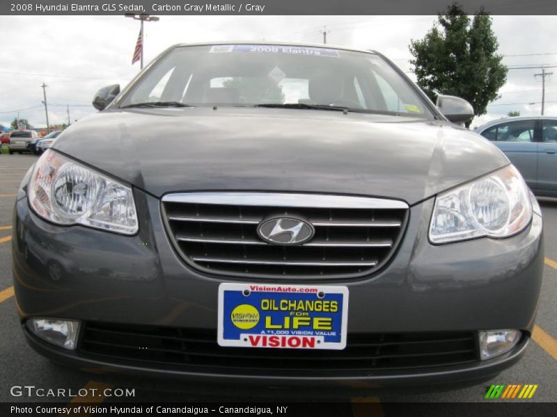 Carbon Gray Metallic / Gray 2008 Hyundai Elantra GLS Sedan